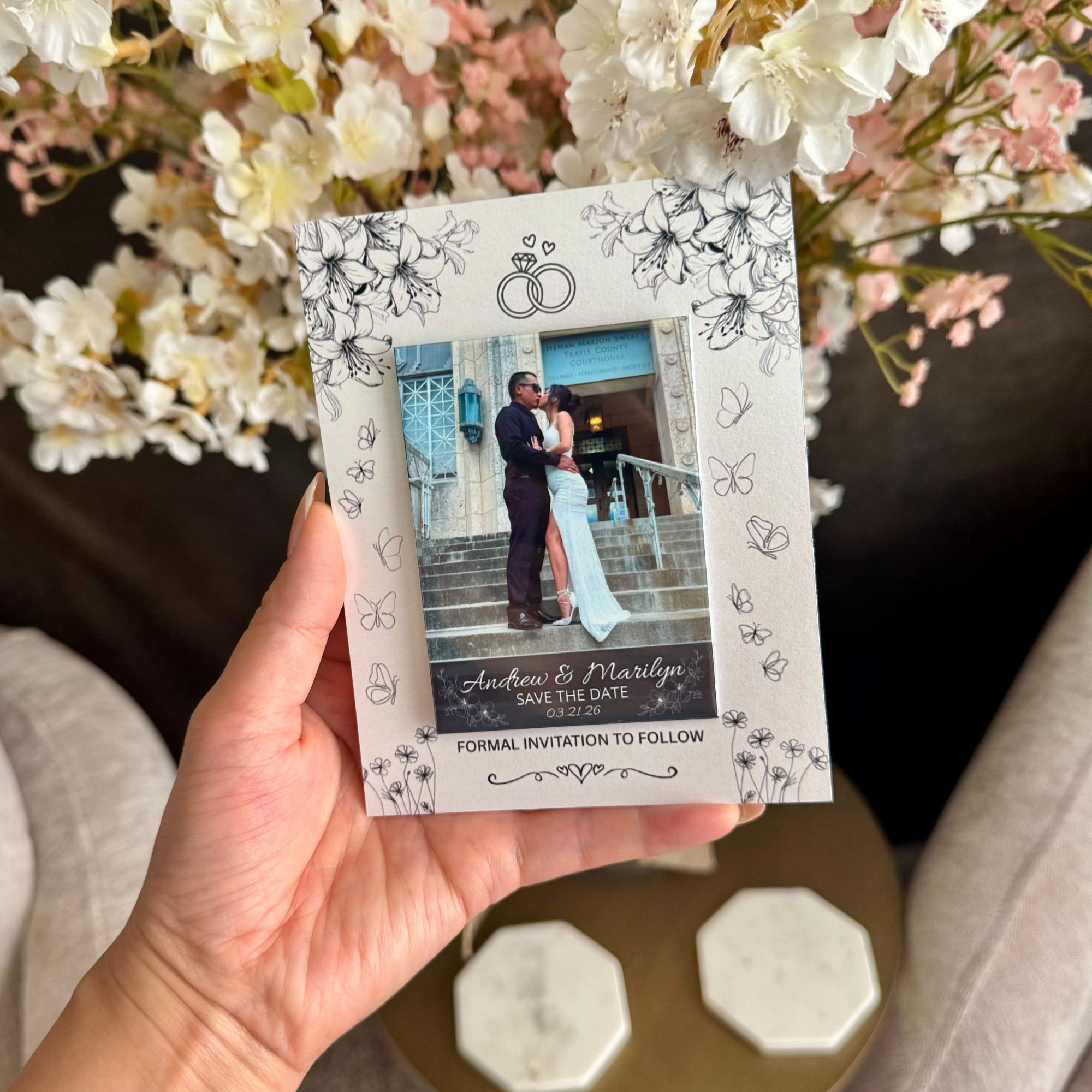 Save the Date Pressed Magnets