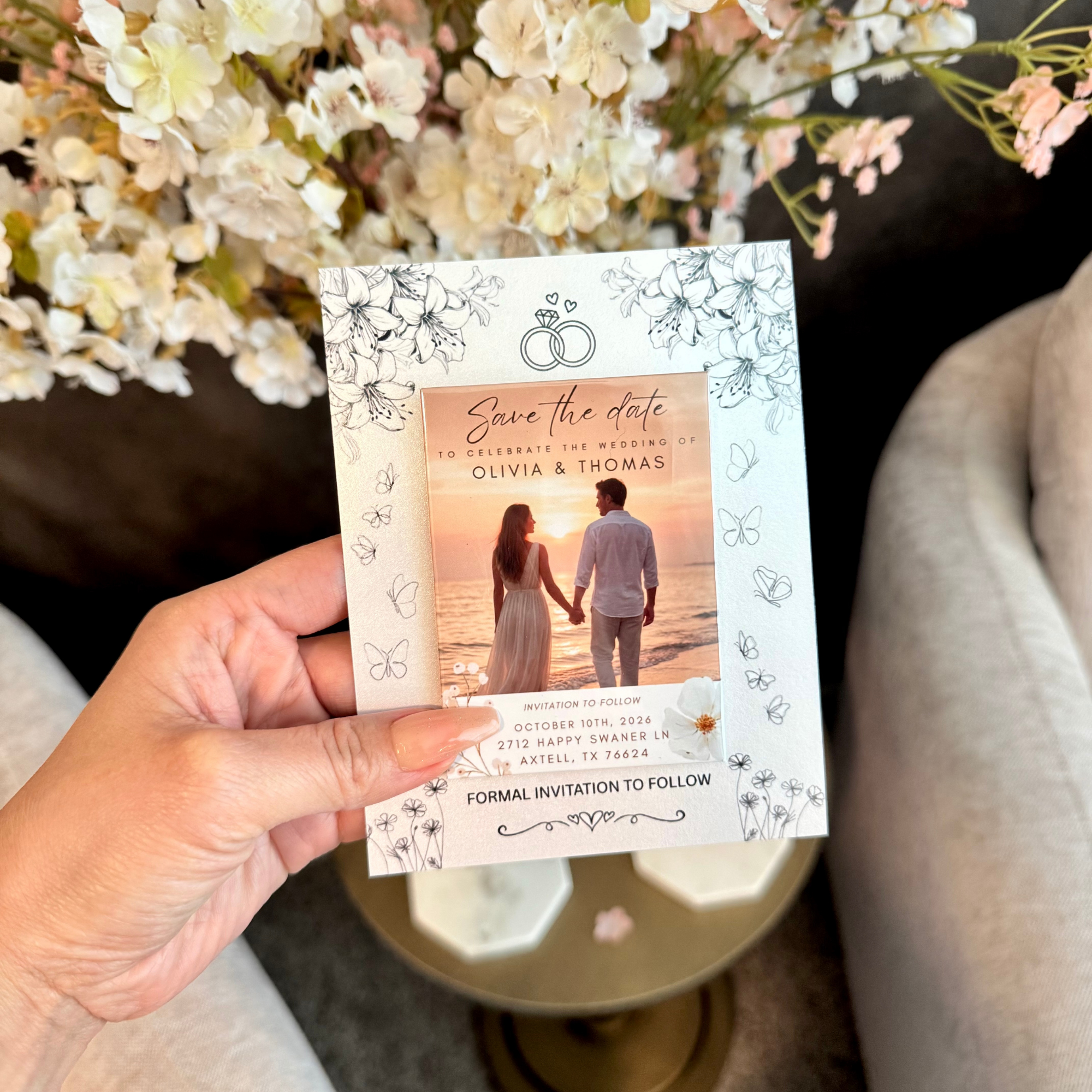 Save the Date Pressed Magnets
