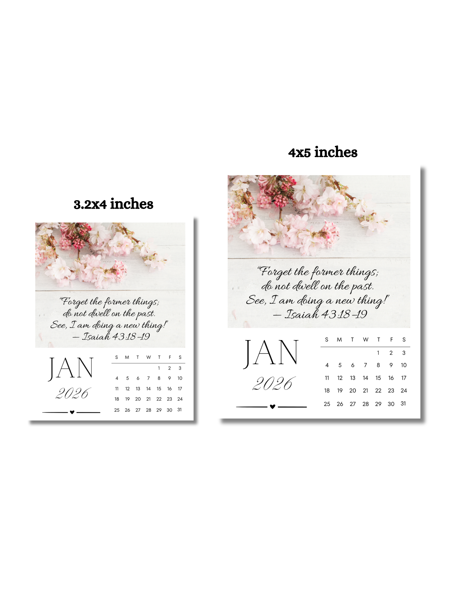 Pre-made: Walking in Faith 12 Month Calendar